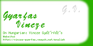 gyarfas vincze business card